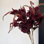 Feuilles de Shiso Simulées, Style Rétro, Longueur 88 cm, Matériau Mixte, Décoration de Table et Espaces Commerciaux
