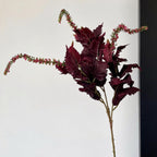 Feuilles de Shiso Simulées, Style Rétro, Longueur 88 cm, Matériau Mixte, Décoration de Table et Espaces Commerciaux