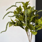 Feuilles de Shiso Simulées, Style Rétro, Longueur 88 cm, Matériau Mixte, Décoration de Table et Espaces Commerciaux