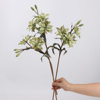 Fleur artificielle en soie synthétique, lys double, 58 cm, 3 fleurs, décoration intérieure, mariage, événements