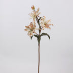 Fleur artificielle en soie synthétique, lys double, 58 cm, 3 fleurs, décoration intérieure, mariage, événements