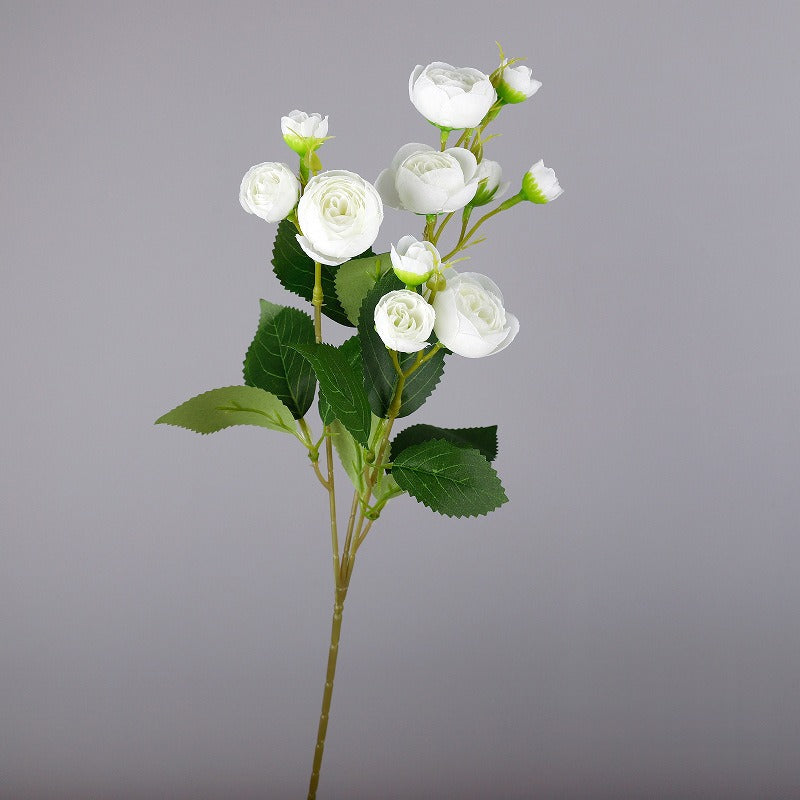 Fausse fleur de camélia, 12 fleurs, 46 cm, tissu soyeux, décoration intérieure, mariage, événements