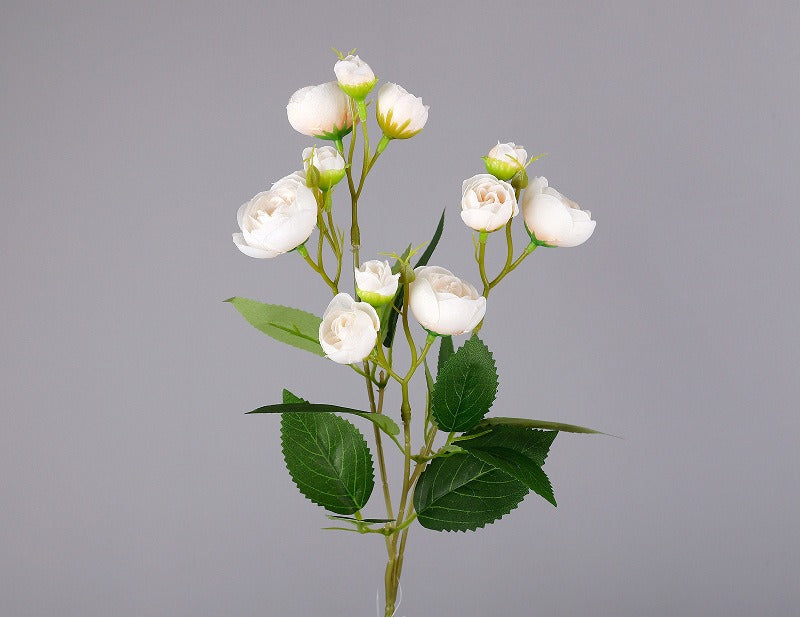 Fausse fleur de camélia, 12 fleurs, 46 cm, tissu soyeux, décoration intérieure, mariage, événements