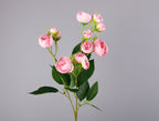 Fausse fleur de camélia, 12 fleurs, 46 cm, tissu soyeux, décoration intérieure, mariage, événements