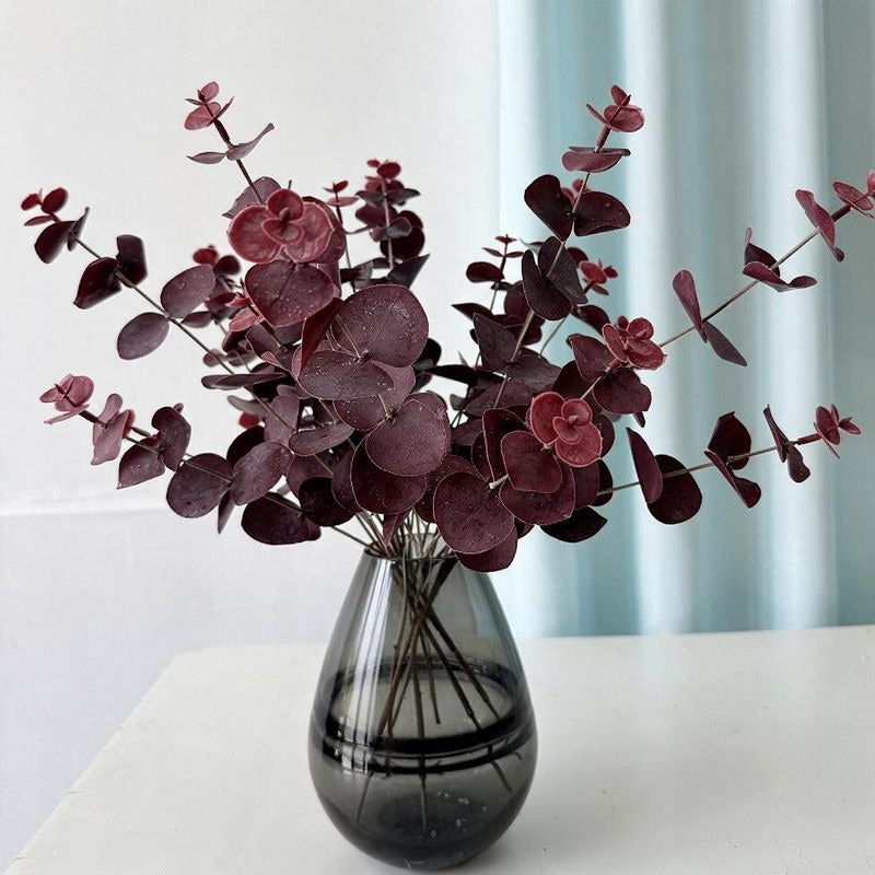 3 Branches d'Eucalyptus Artificiel, 45 cm, Décor d'Intérieur, Mariage, Élégance Naturelle