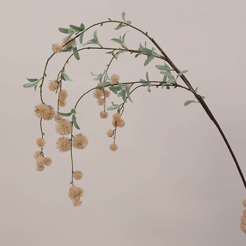 Fleur artificielle longue tige à baies de style moderne, décoration intérieure et extérieure, 116 cm