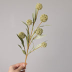 Fleurs artificielles rétro Chrysanthème pompon, bouquet de 6 têtes de 4 cm, 42 cm de haut, soie polyester, décoration d'intérieur et mariage