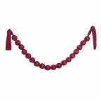 Guirlande de boules en tissu rouge, décoration de Noël, 230 cm, 18 boules
