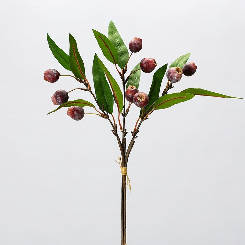 Bouquet de fruits artificiels avec feuilles, 45 cm, décoration de table, style bohème chic