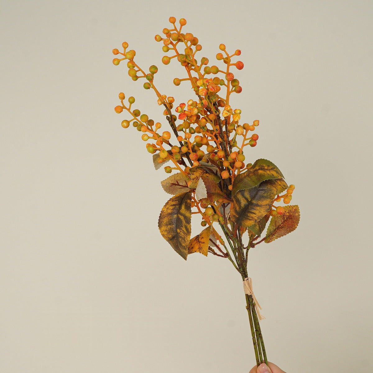 Bouquet de baies sauvages artificielles, 56 cm, style vintage, idéal pour mariages et décoration intérieure