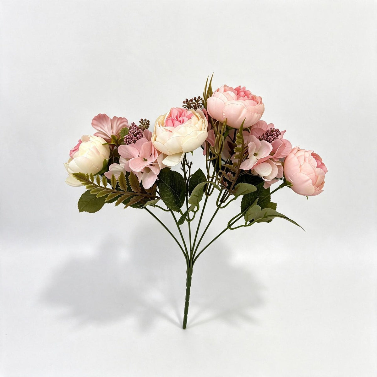 Bouquet de 6 Pivoines Classiques en Plastique, 31 cm, Décoration de Mariage et Intérieur
