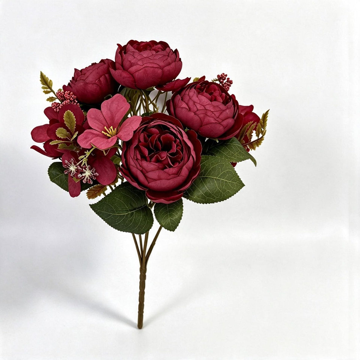 Bouquet de 6 Pivoines Classiques en Plastique, 31 cm, Décoration de Mariage et Intérieur
