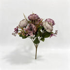 Bouquet de 6 Pivoines Classiques en Plastique, 31 cm, Décoration de Mariage et Intérieur
