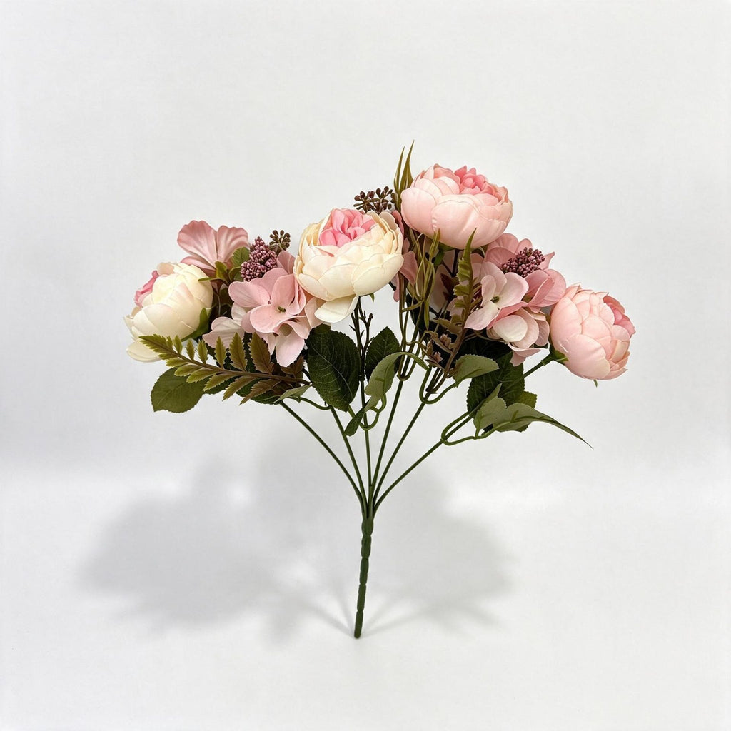 Bouquet de 6 Pivoines Classiques en Plastique, 31 cm, Décoration de Mariage et Intérieur