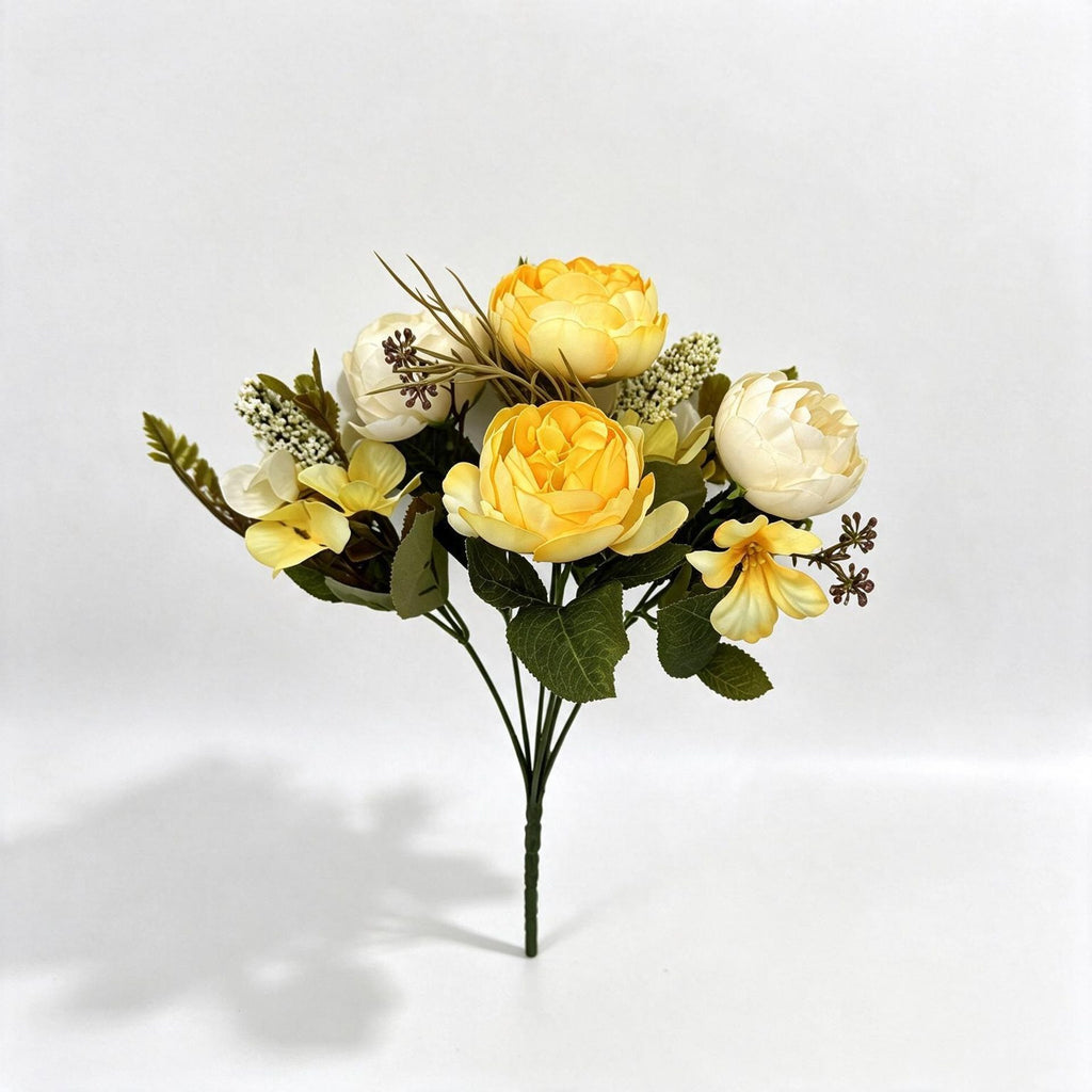 Bouquet de 6 Pivoines Classiques en Plastique, 31 cm, Décoration de Mariage et Intérieur