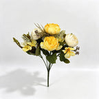 Bouquet de 6 Pivoines Classiques en Plastique, 31 cm, Décoration de Mariage et Intérieur