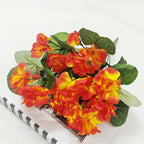 Fleurs artificielles géraniums, bouquet de 5 fleurs, 34 cm, idéal pour décoration intérieure et extérieure