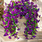 Lierre artificiel en fleurs de liseron, 45 cm, décoration intérieure et extérieure, pack de 4