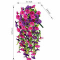 Lierre artificiel en fleurs de liseron, 45 cm, décoration intérieure et extérieure, pack de 4