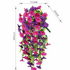 Lierre artificiel en fleurs de liseron, 45 cm, décoration intérieure et extérieure, pack de 4