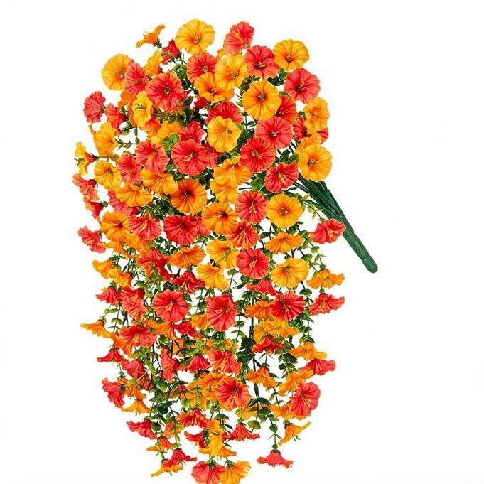 Lierre artificiel en fleurs de liseron, 45 cm, décoration intérieure et extérieure, pack de 4