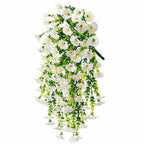 Lierre artificiel en fleurs de liseron, 45 cm, décoration intérieure et extérieure, pack de 4