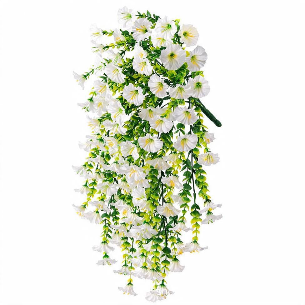 Lierre artificiel en fleurs de liseron, 45 cm, décoration intérieure et extérieure, pack de 4