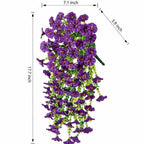 Lierre artificiel en fleurs de liseron, 45 cm, décoration intérieure et extérieure, pack de 4