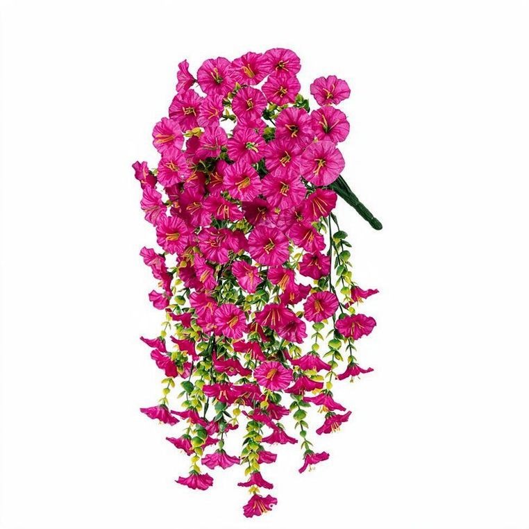 Lierre artificiel en fleurs de liseron, 45 cm, décoration intérieure et extérieure, pack de 4