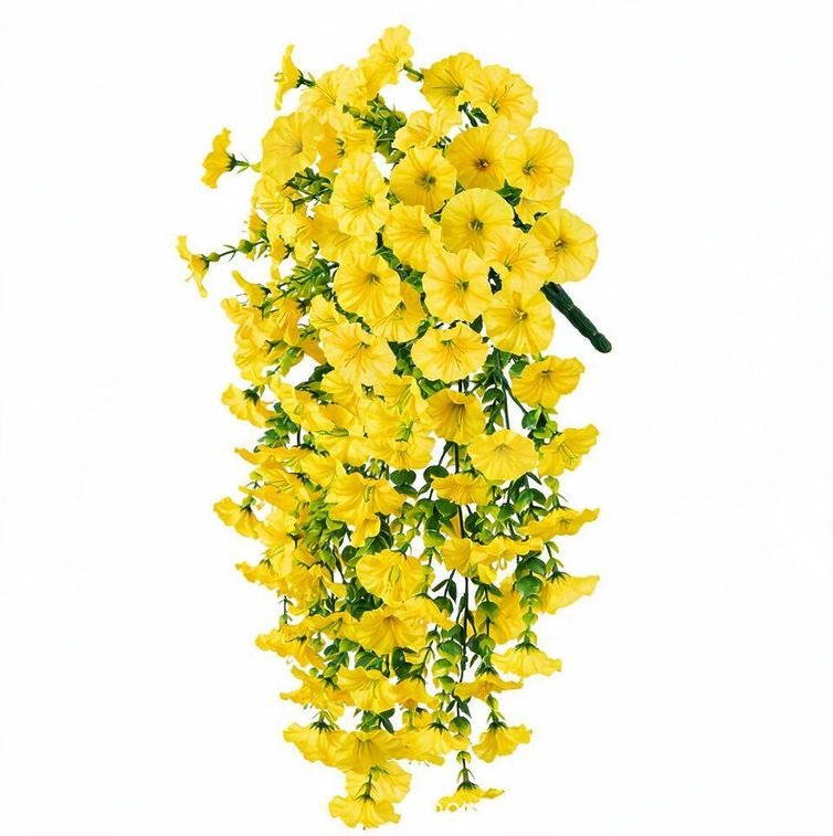 Lierre artificiel en fleurs de liseron, 45 cm, décoration intérieure et extérieure, pack de 4