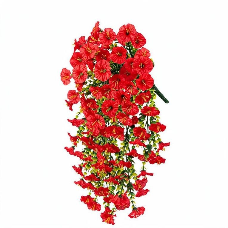 Lierre artificiel en fleurs de liseron, 45 cm, décoration intérieure et extérieure, pack de 4