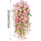 Lierre artificiel en fleurs de liseron, 45 cm, décoration intérieure et extérieure, pack de 4