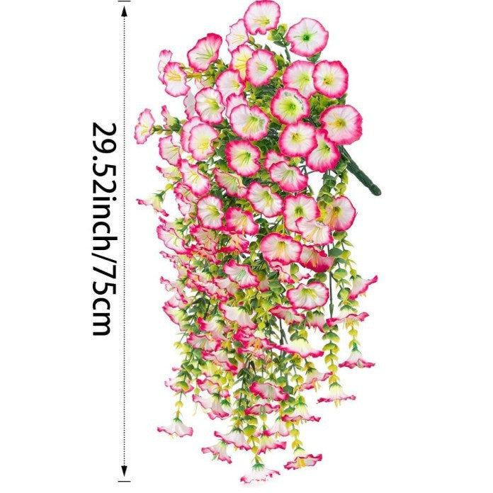 Lierre artificiel en fleurs de liseron, 45 cm, décoration intérieure et extérieure, pack de 4
