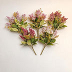 Bouquet de baies sauvages en mousse, 7 têtes, 40 cm, décoration intérieure élégante