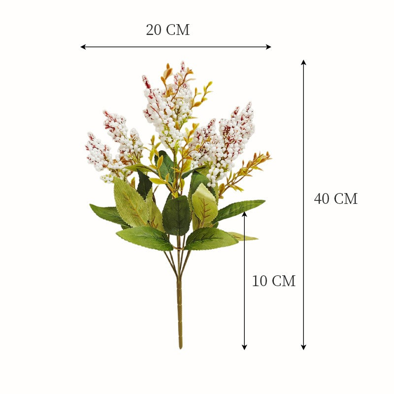 Bouquet de baies sauvages en mousse, 7 têtes, 40 cm, décoration intérieure élégante