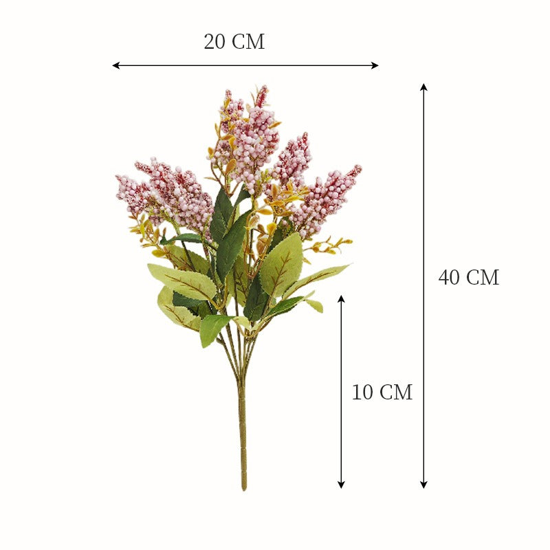 Bouquet de baies sauvages en mousse, 7 têtes, 40 cm, décoration intérieure élégante