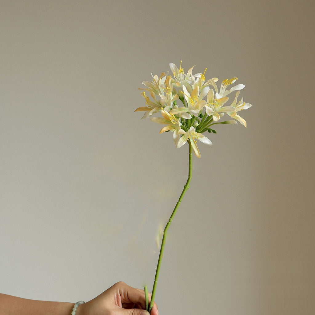 Fleur artificielle d'agapanthe, tige unique, 60 cm, décoration intérieure élégante