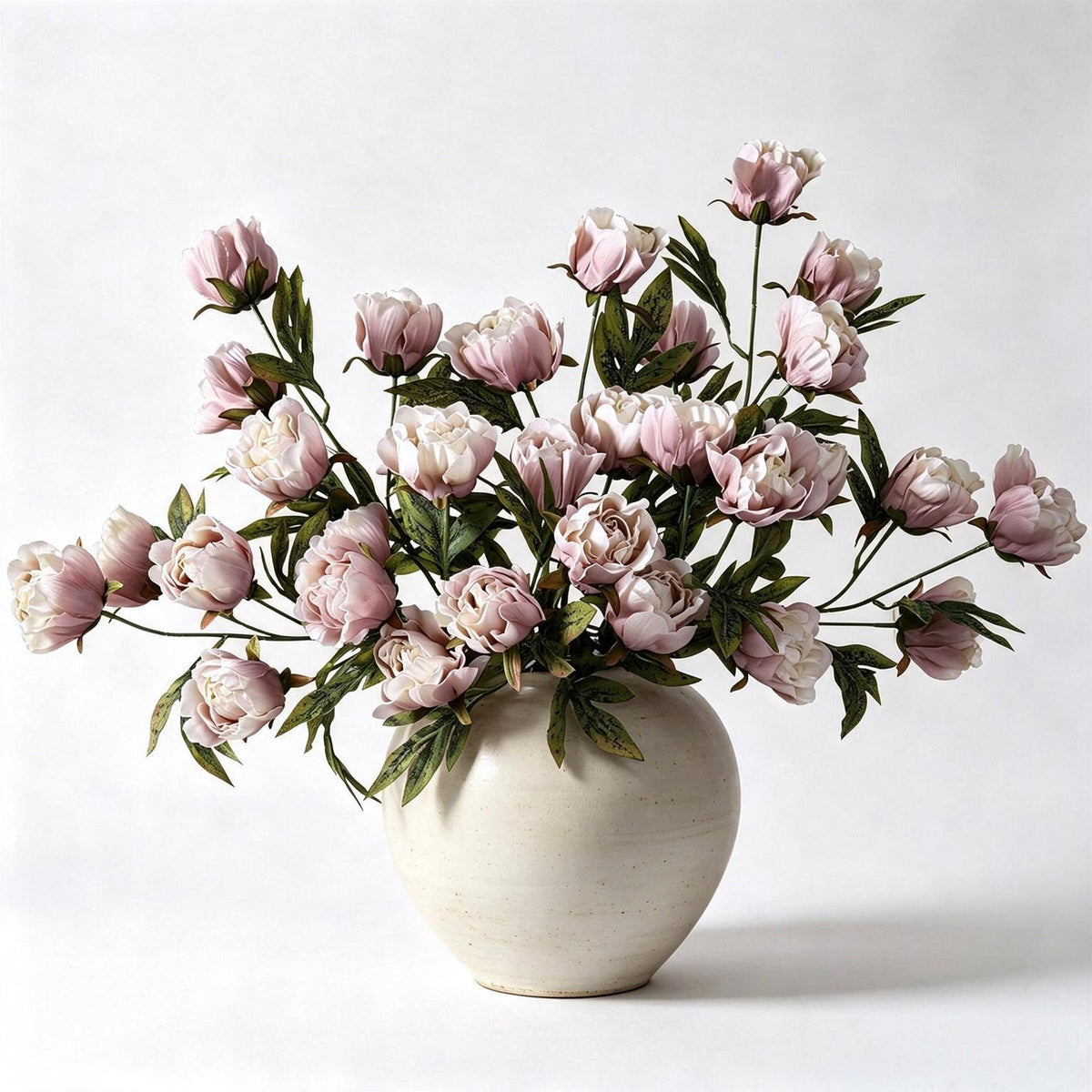 Fleurs Artificielles Pivoine, Bouquet de 4 Fleurs, 45 cm, Style Élégant pour Décoration Intérieure