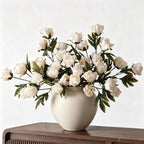 Fleurs Artificielles Pivoine, Bouquet de 4 Fleurs, 45 cm, Style Élégant pour Décoration Intérieure