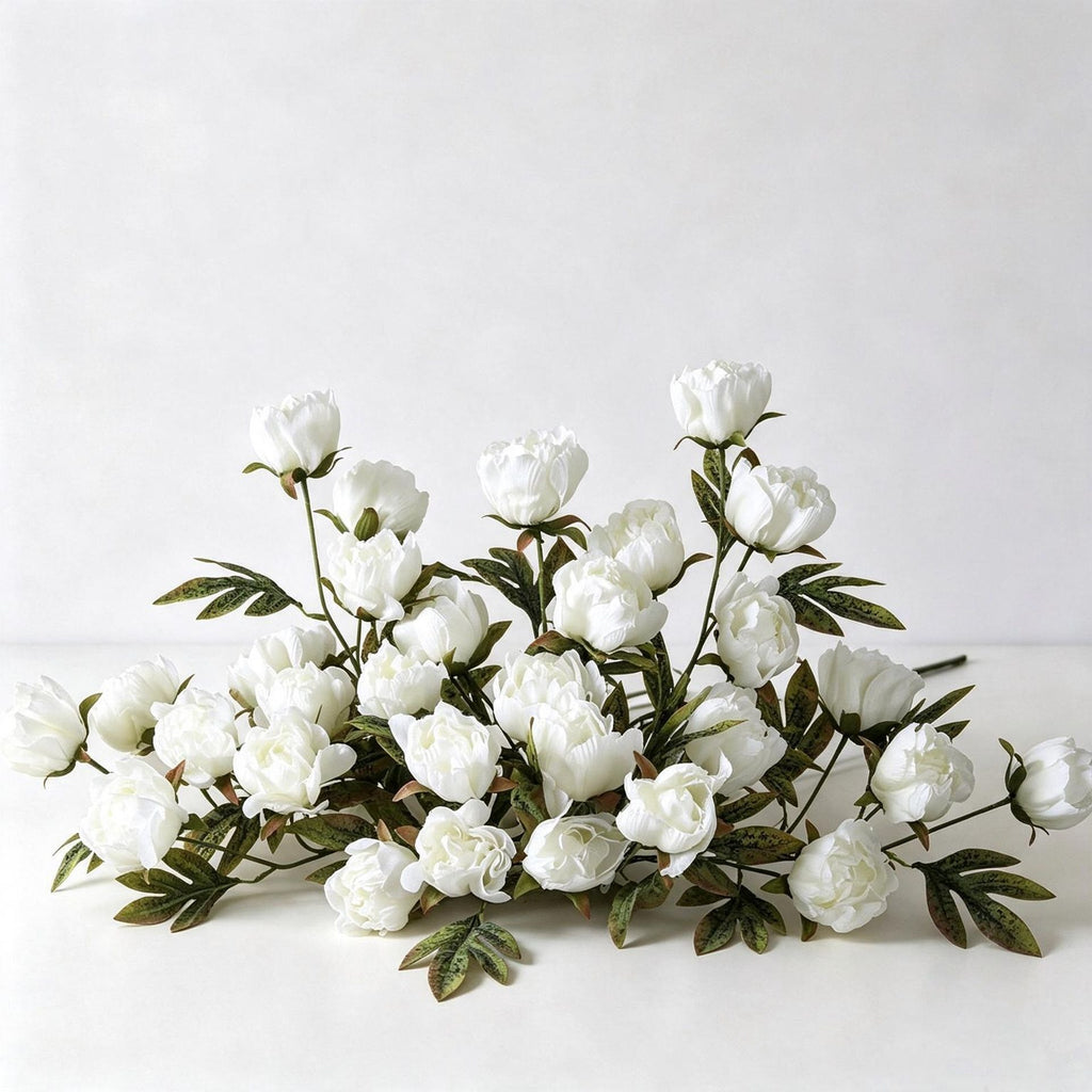Fleurs Artificielles Pivoine, Bouquet de 4 Fleurs, 45 cm, Style Élégant pour Décoration Intérieure