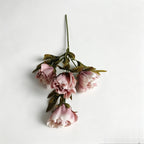 Fleurs Artificielles Pivoine, Bouquet de 4 Fleurs, 45 cm, Style Élégant pour Décoration Intérieure