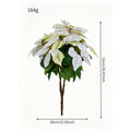 Fleur artificielle de Poinsettia, bouquet de 52 cm, tissu polyester, décoration de Noël, mariage et intérieur