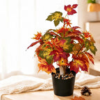 Bouquet de feuilles d'érable artificielles, 47 cm, décor d'automne pour intérieur
