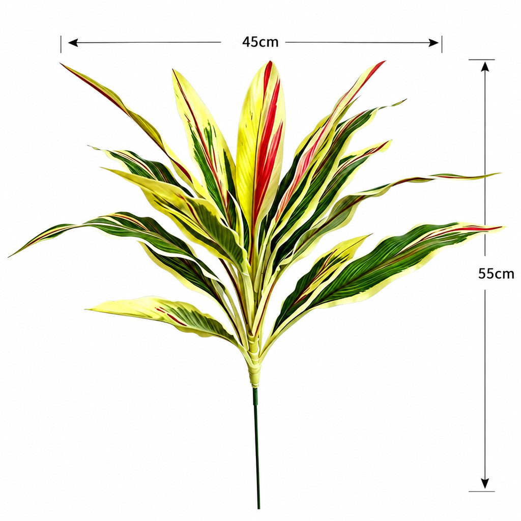 Plante Artificielle en Plastique, Fougère et Colocasia, 55 cm, Décoration Intérieure et Extérieure