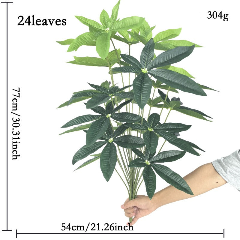 Plante Artificielle Feuille de Chance, 77 cm, Décor Moderne pour Intérieur