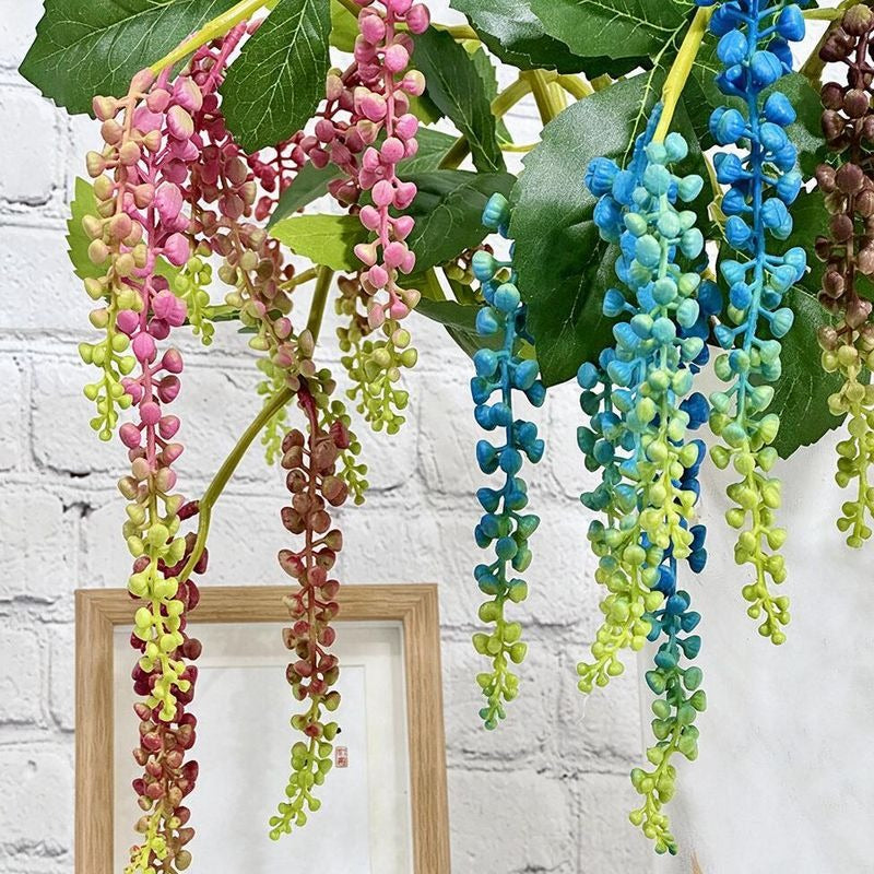 Plante Artificielle en Latex, Tige Unique avec 6 Fruits, 82 cm, Décoration Élégante pour Mariage, Maison ou Espace Commercial