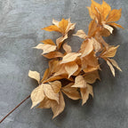 Feuille de Noisetier Artificielle, Tige Unique, 65 Feuilles, 100 cm, Velours, Décoration Élégante pour Mariage et Intérieur