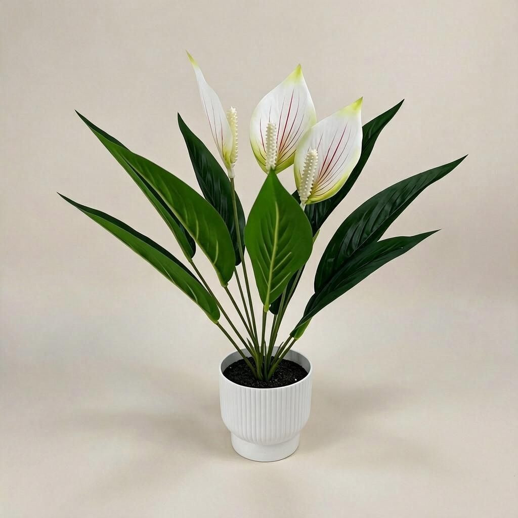 Anthurium artificiel, bouquet de 12 fleurs, 42,5 cm, plastique PE/PVC, décoration intérieure, mariage, événements
