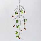Lierre artificiel avec baies de framboises, 97 cm, décoration murale ou d'intérieur