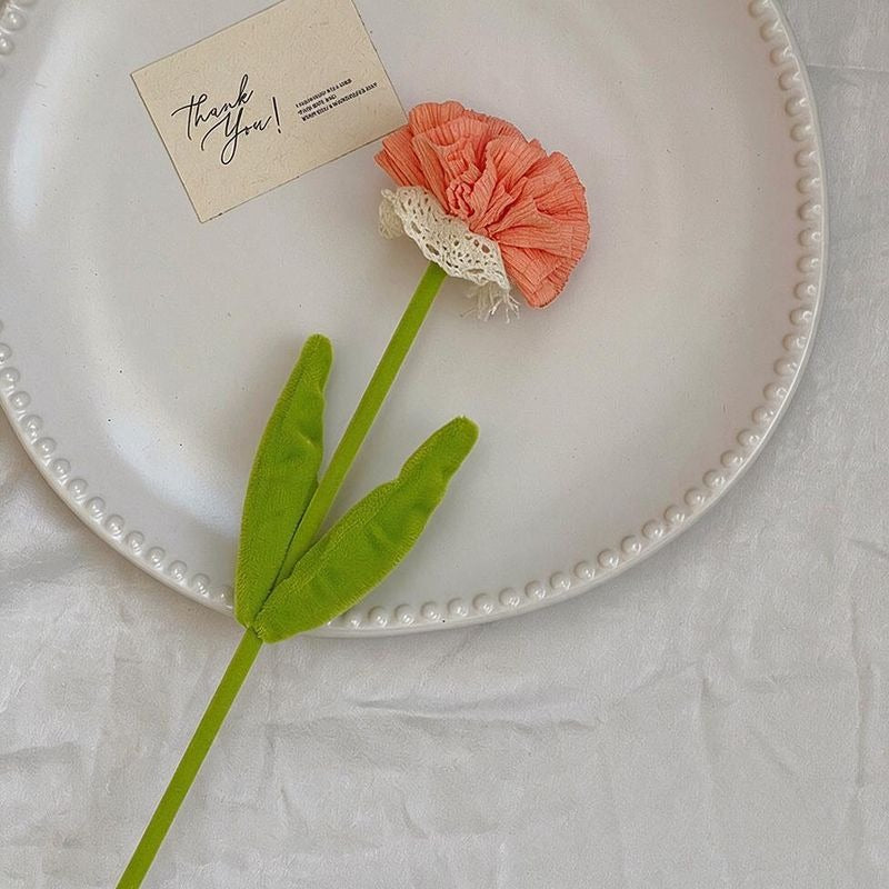 Bouquet de 10 œillets en tissu polyester, 35 cm de haut, idéal pour décoration intérieure et cadeaux